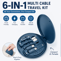 Multi-Function 6-in-1 Cable Kit with Different USB Pins Attachment & SIM slot (60w)
