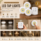 Set Of 3 Wireless Dimmable Remote-Control Light