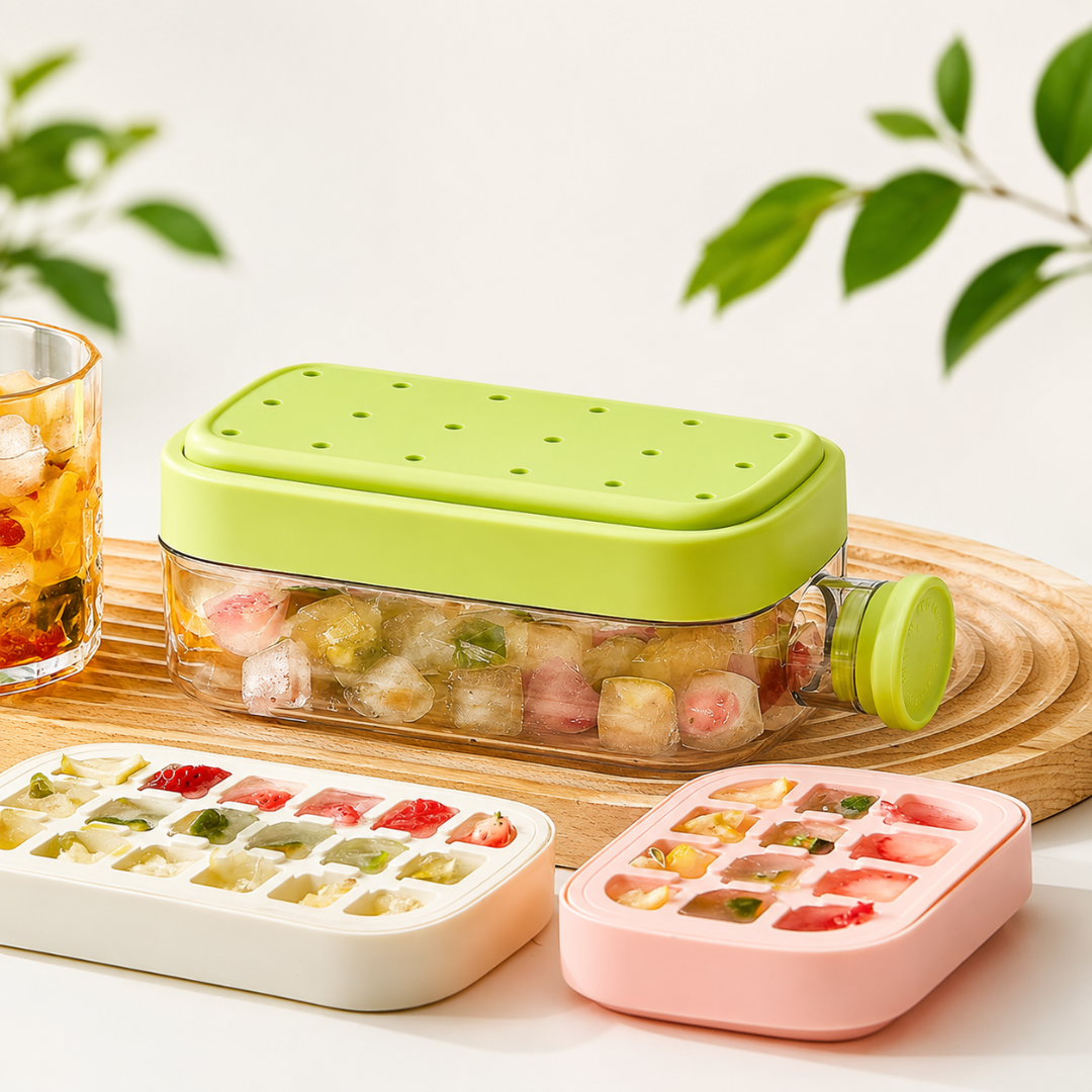 Cool Ice Cube Box 2-in-1 Ice Cube Maker Water Bottle – Cool Drinks Anytime, Anywhere ❄️
