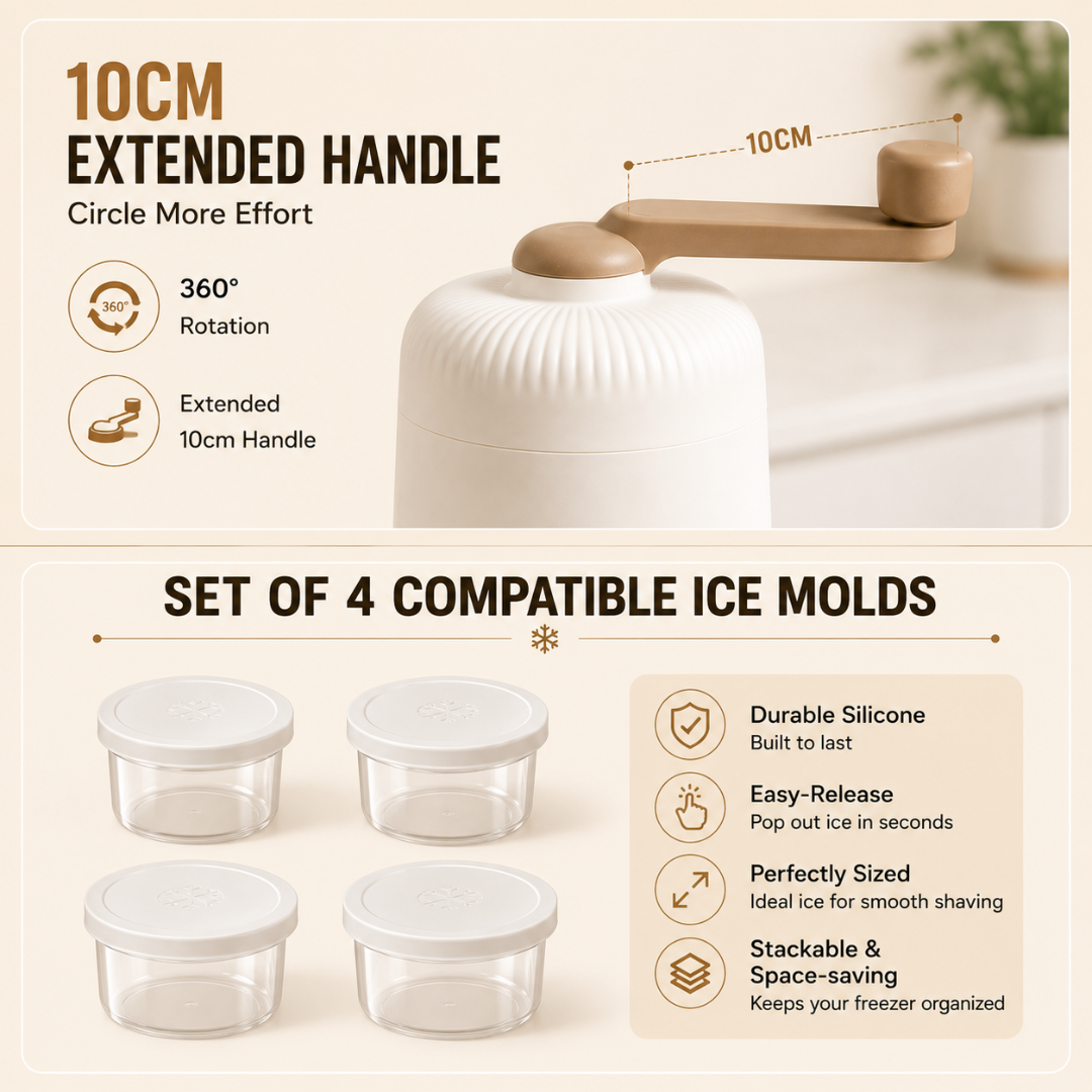 Manual Ice Shaver and Snow Cone Machine