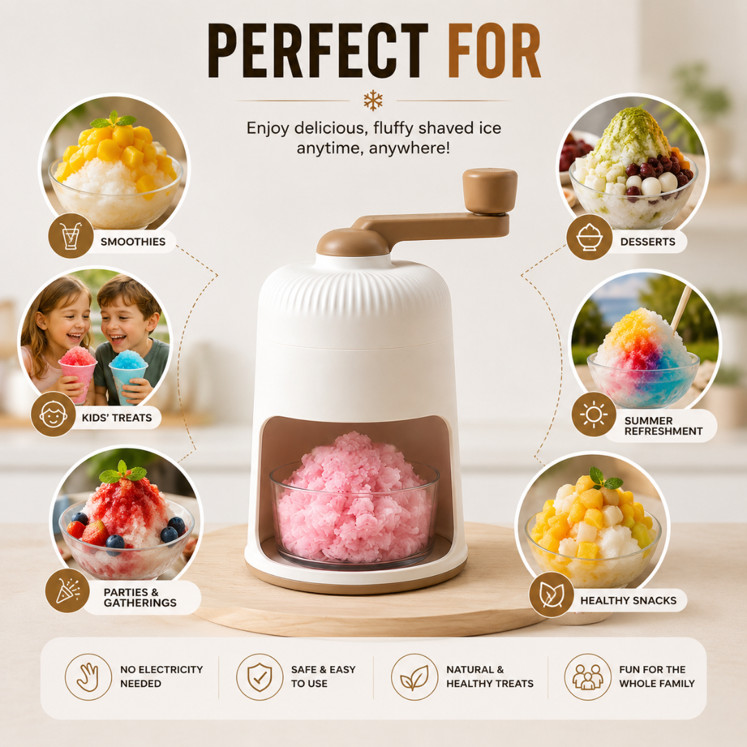 Manual Ice Shaver and Snow Cone Machine