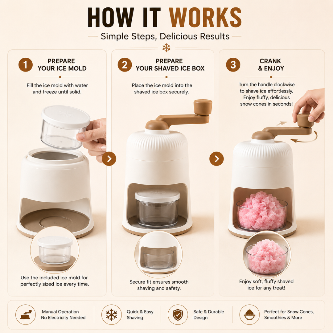 Manual Ice Shaver and Snow Cone Machine