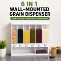 6 In 1 Wall Mounted Rice, Grain, Cereal Dispenser. (10 kg)