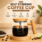 Self-Stirring Coffee Mug with 400ML capacity & Borosilicate Glass