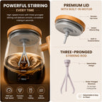 Self-Stirring Coffee Mug with 400ML capacity & Borosilicate Glass