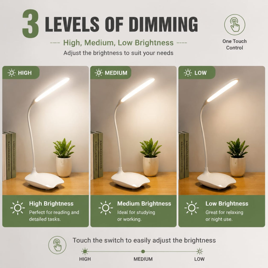 Led Desk Lamp Foldable and Rechargeable