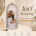 Luxury 360° Rotating Makeup Brush Holder, Organizer