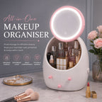 Egg Shape Organizer With LED Mirror ,Touch Light and Storage Drawers
