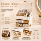 Premium Large Luxury Vanity top Organizer for Skincare, Makeup and Cosmetics