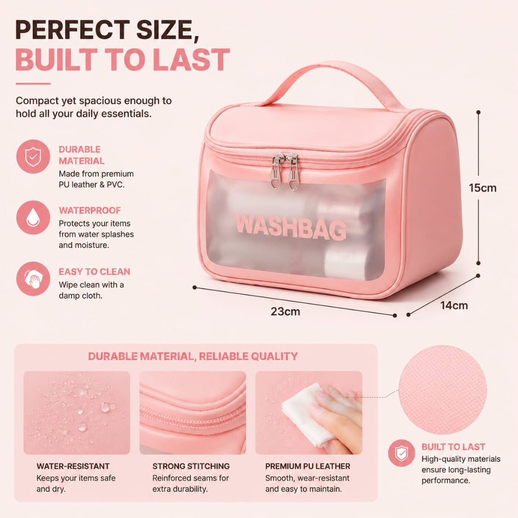 Portable Travel Makeup Skincare & Toiletry Bag