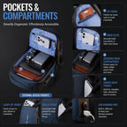 Anti-Theft Crossbody Shoulder Bag with Combination Lock & USB Charging Port