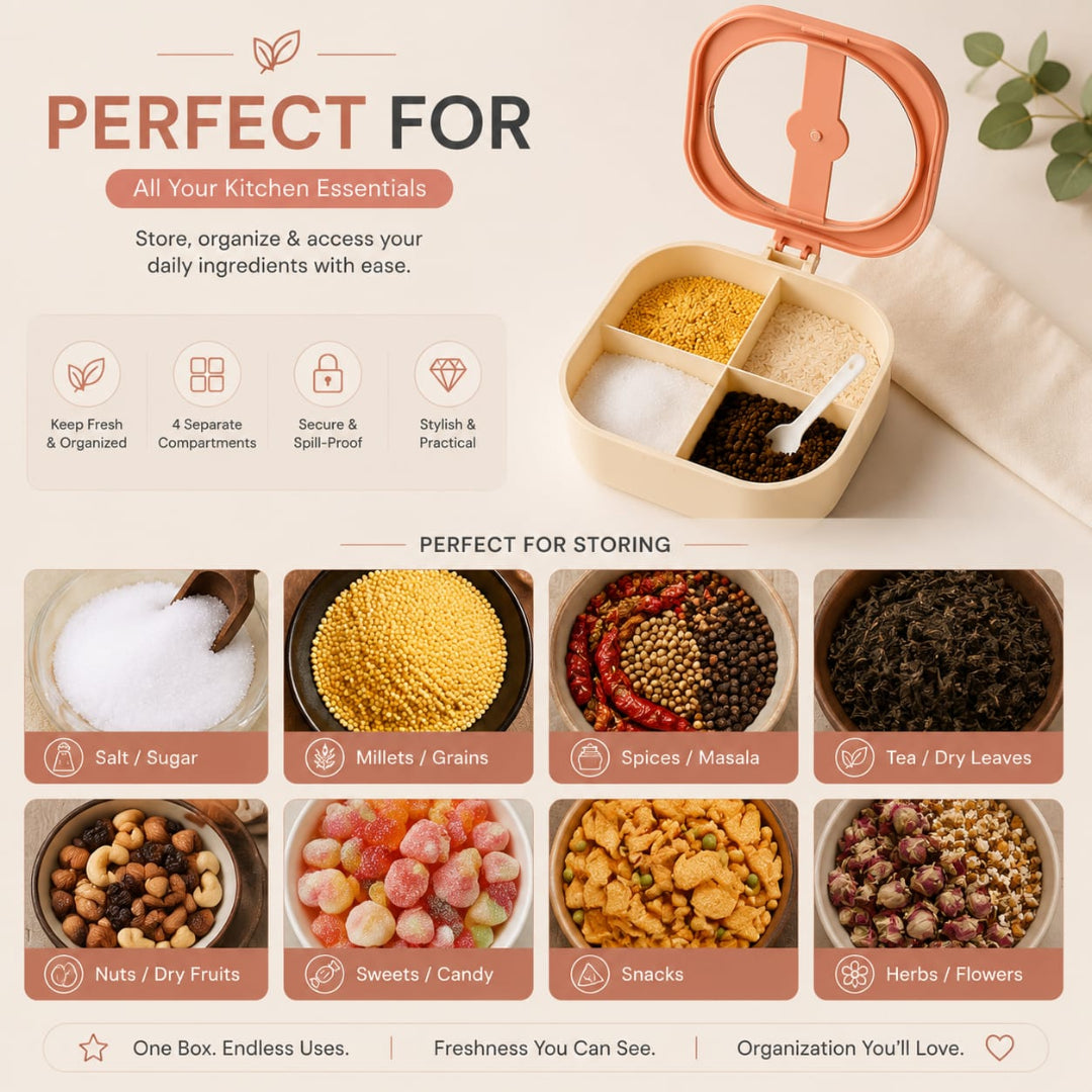 4 in 1 Spices Storage Box
