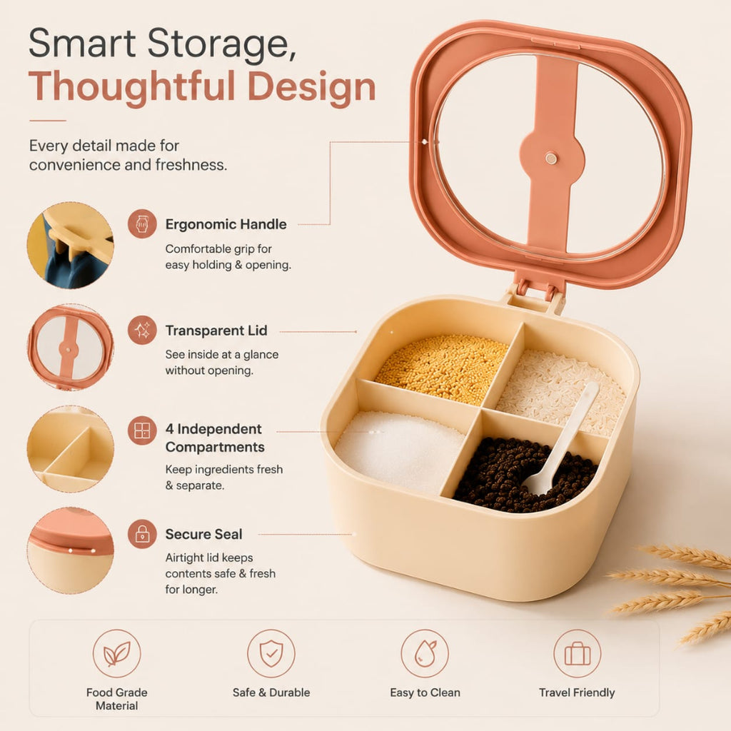 4 in 1 Spices Storage Box