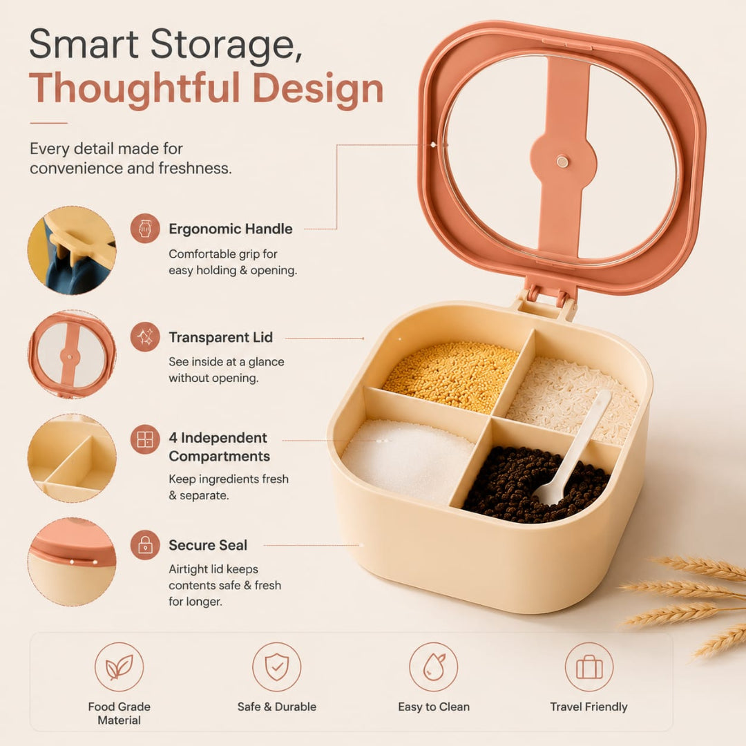 4 in 1 Spices Storage Box