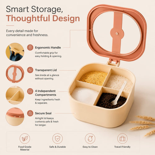 4 in 1 Spices Storage Box
