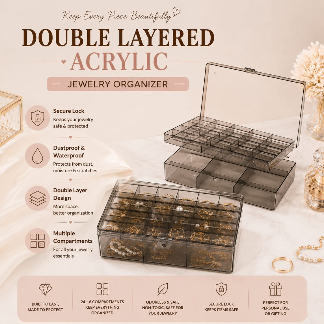 Double layered Acrylic Jewelry Organizer