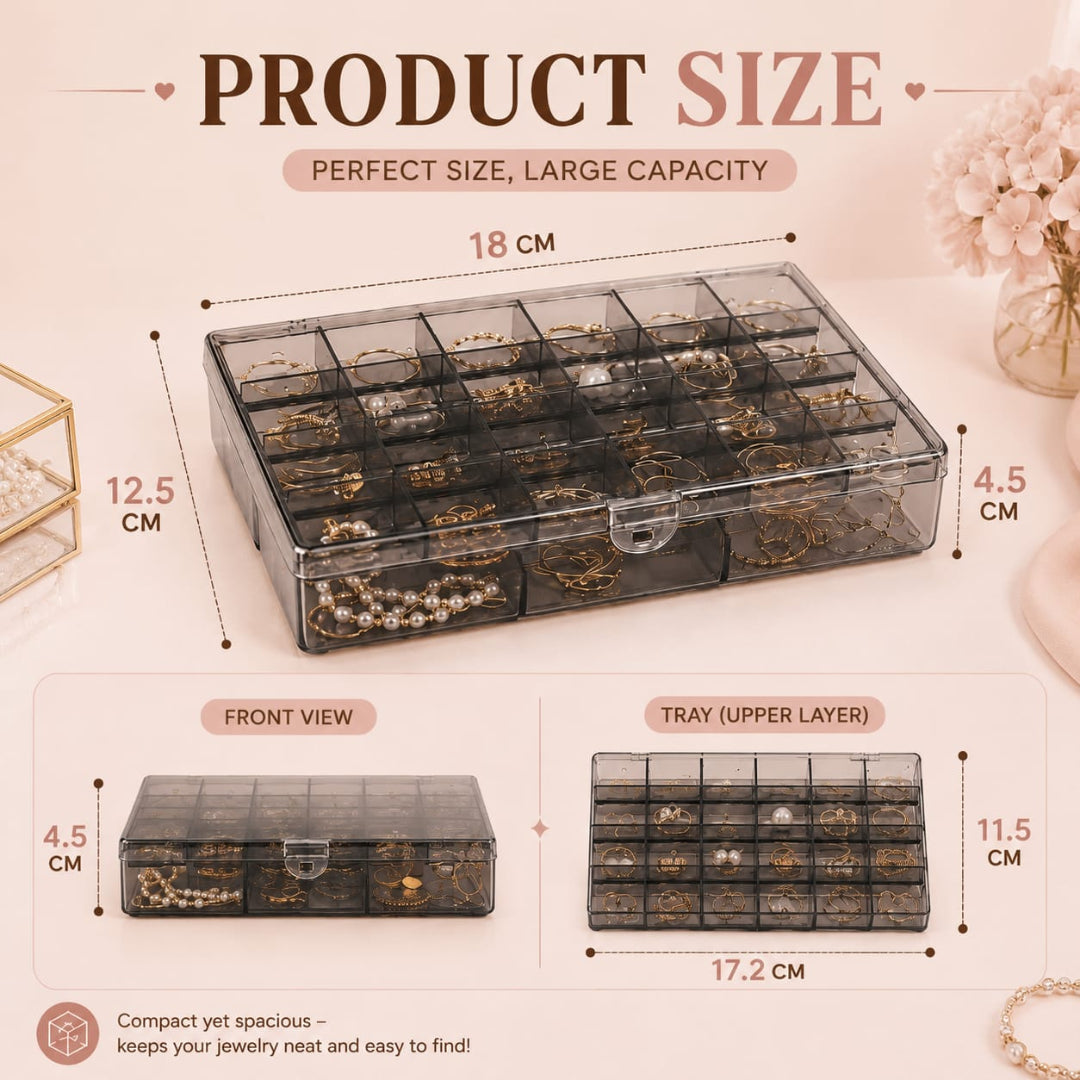 Double layered Acrylic Jewelry Organizer