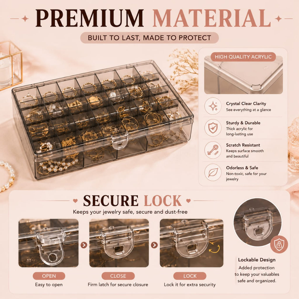 Double layered Acrylic Jewelry Organizer