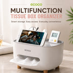 Multifunctional Tissue Box Organizer with Phone stand
