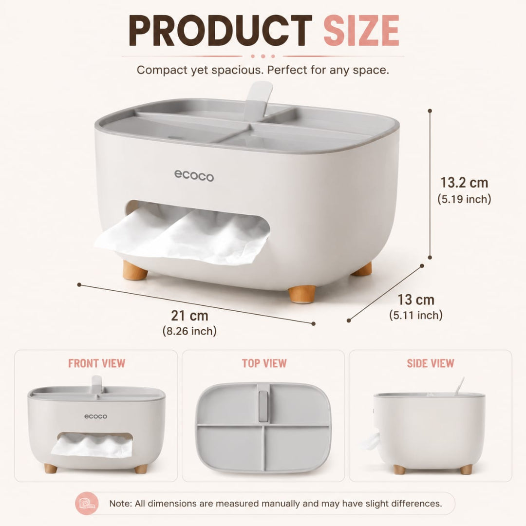 Multifunctional Tissue Box Organizer with Phone stand