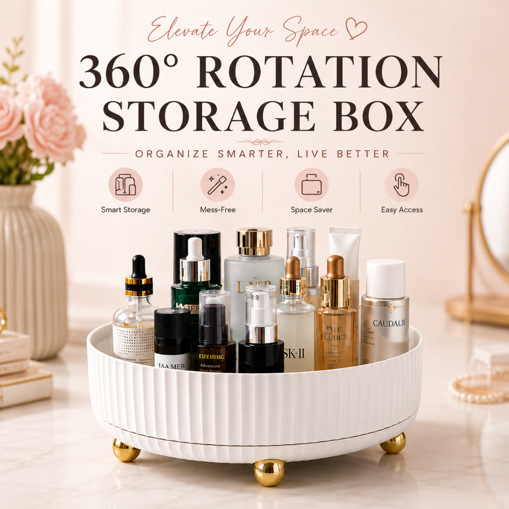 360° Rotating Make-up, Skincare, Perfume Organizing Tray