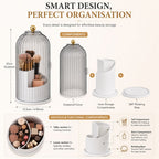 Luxury 360° Rotating Makeup Brush Holder, Organizer