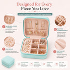 Leather Travel Jewelry Organizer Box