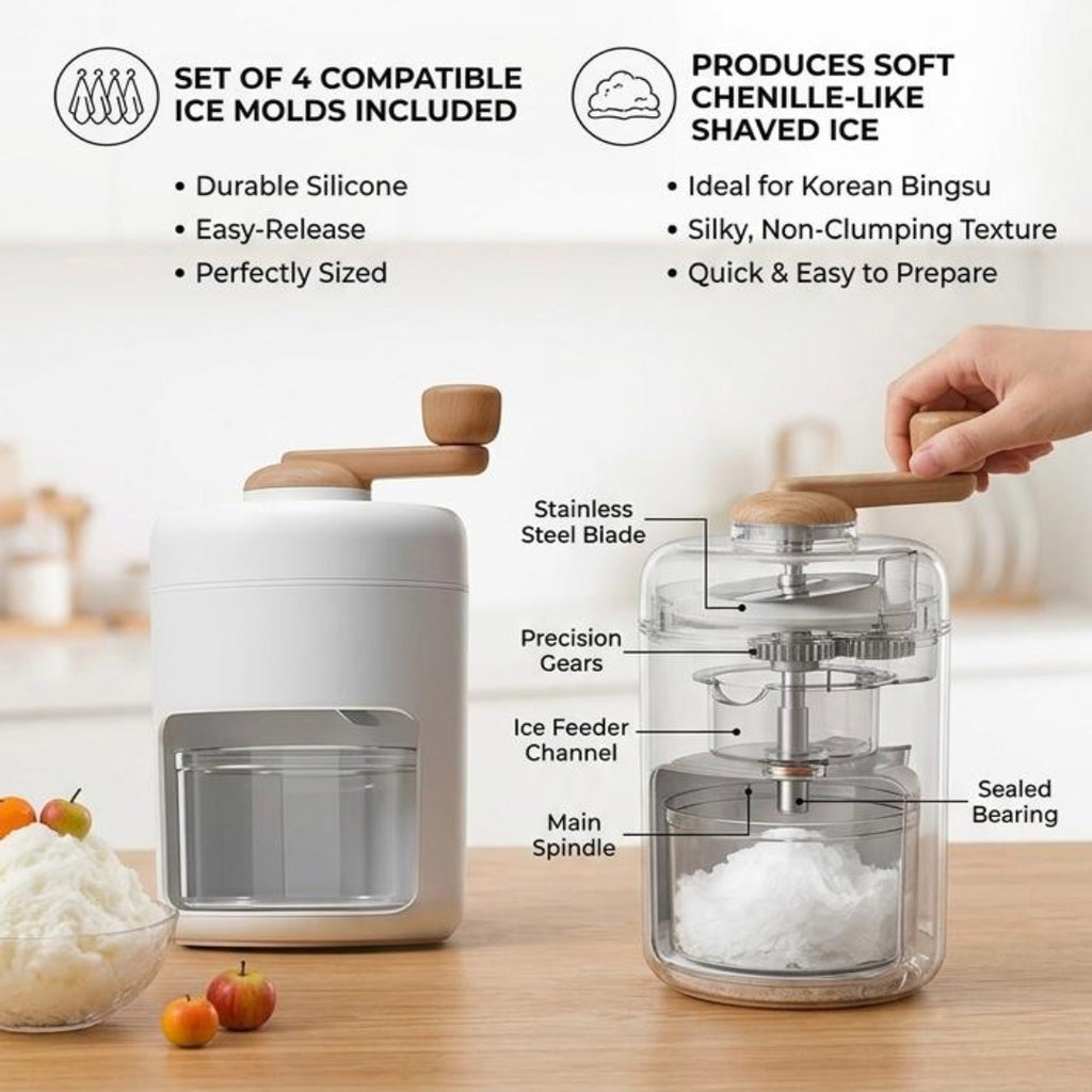 Manual Ice Shaver and Snow Cone Machine