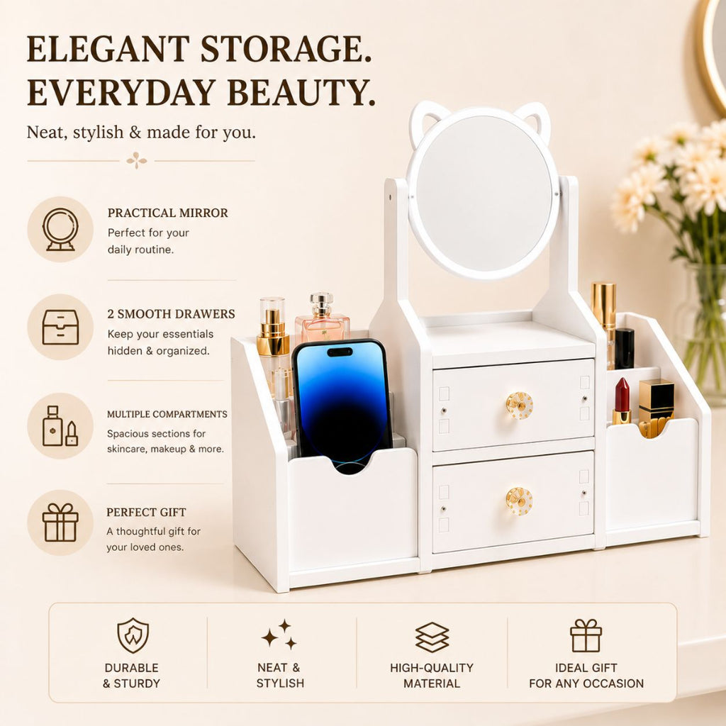 Vanity / Dressing Organizer for Make-up and Jewelry Storage