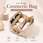 Leather Travel Cosmetic Organizer, Storage Make-up Pouch