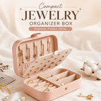 2 Layered Small Leather Jewelry Box - Jewelry Organizer