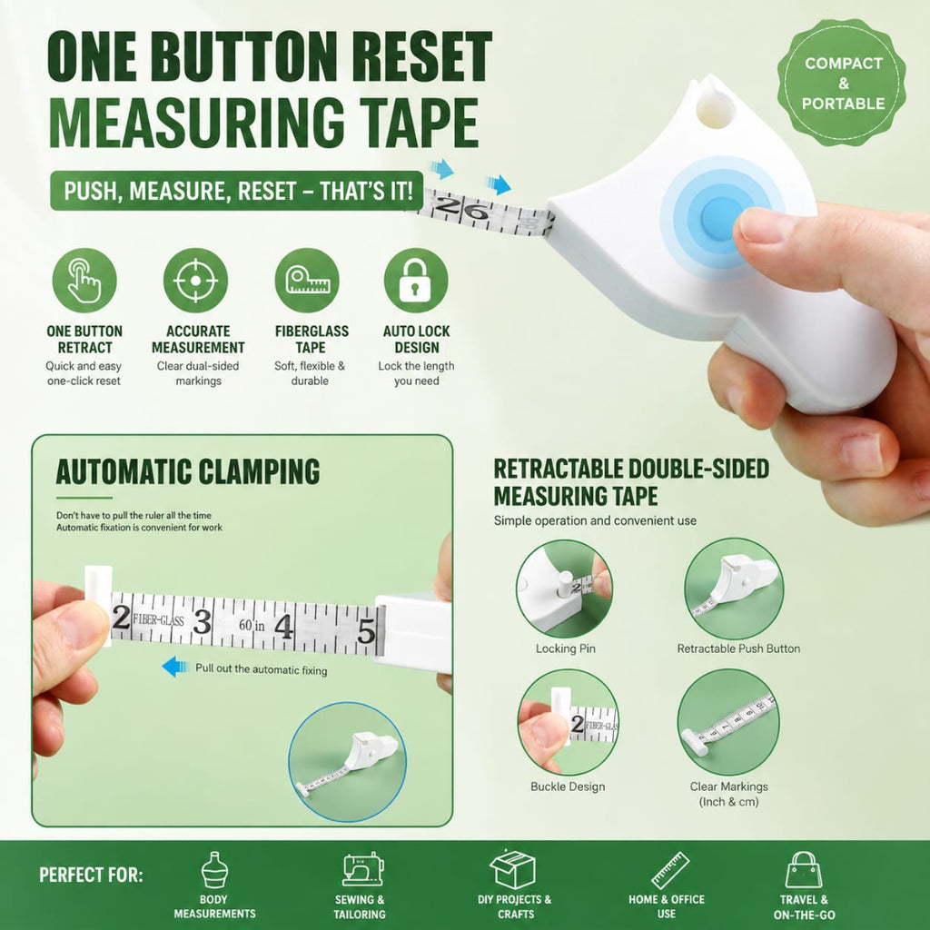 Retractable Body Measuring Tape – 60 inch / 150cm