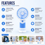 Rechargeable Mini Handheld & Desktop Cooling Fan
