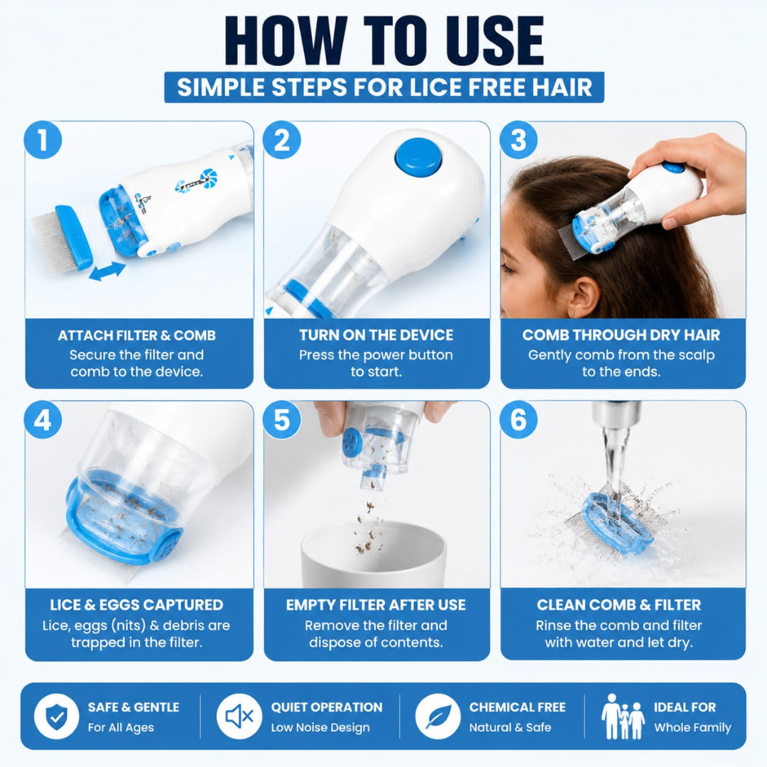 V Comb Electronic Head Lice Removal Machine