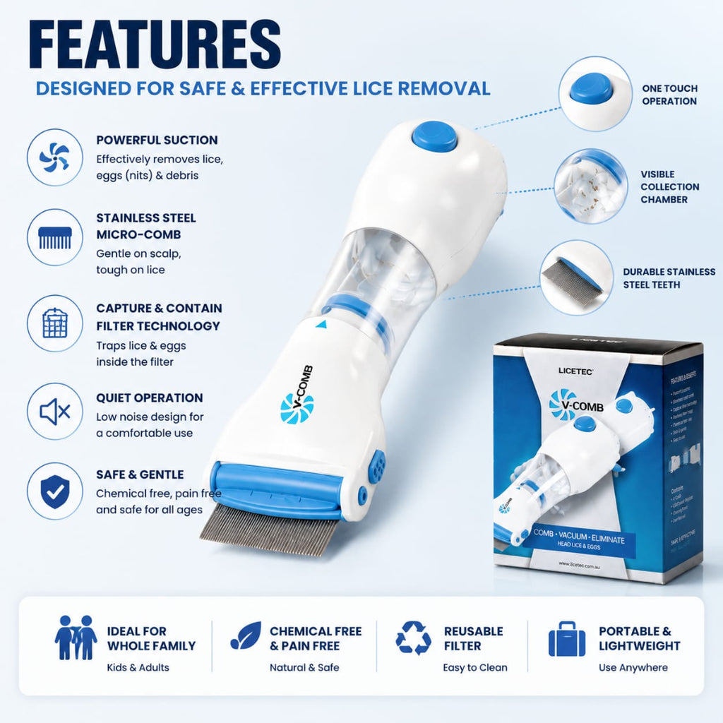 V Comb Electronic Head Lice Removal Machine