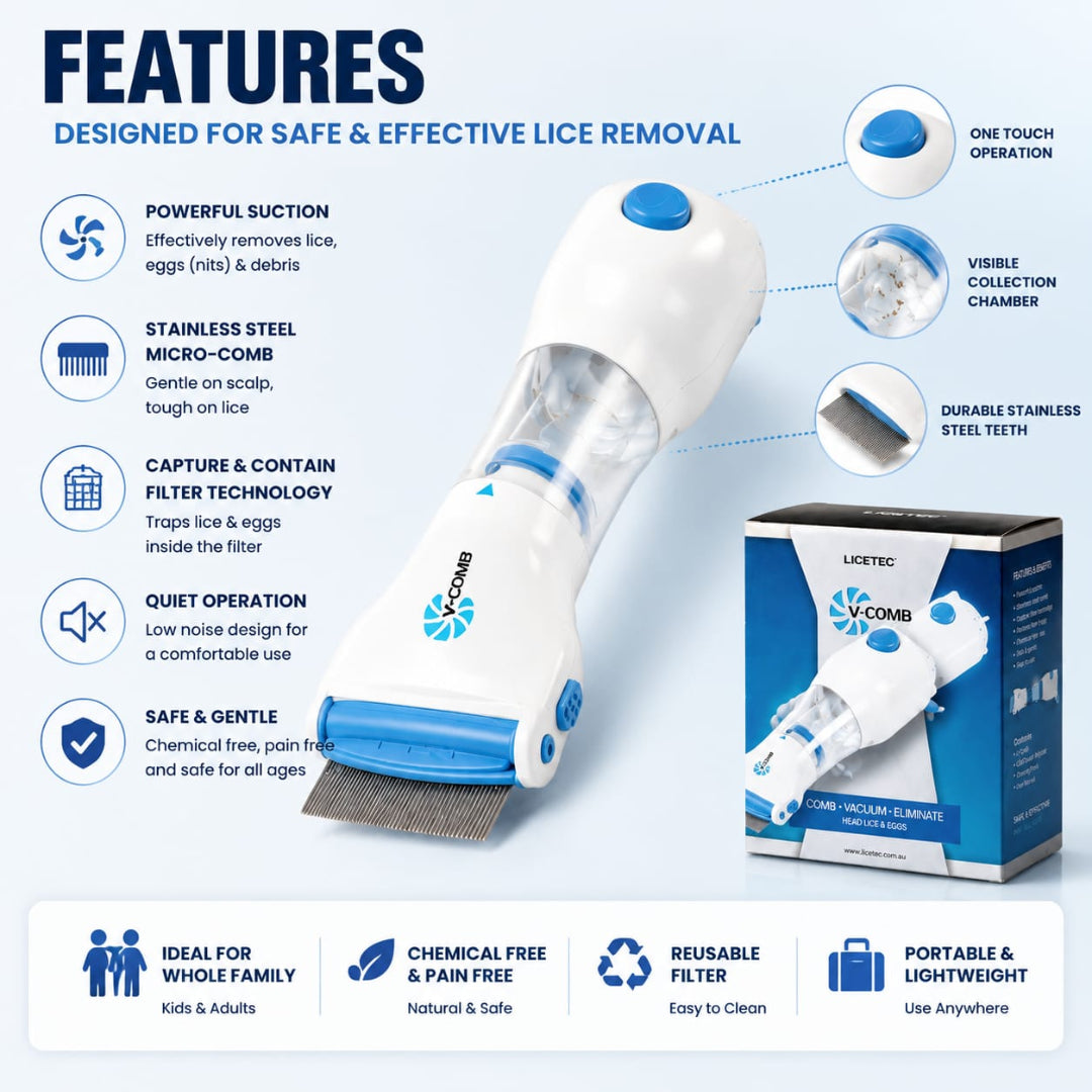 V Comb Electronic Head Lice Removal Machine