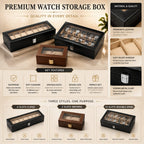 Premium Leather Watch Box Organizer (2,6,12 Slots)
