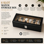 Premium Leather Watch Box Organizer (2,6,12 Slots)