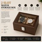 Premium Leather Watch Box Organizer (2,6,12 Slots)