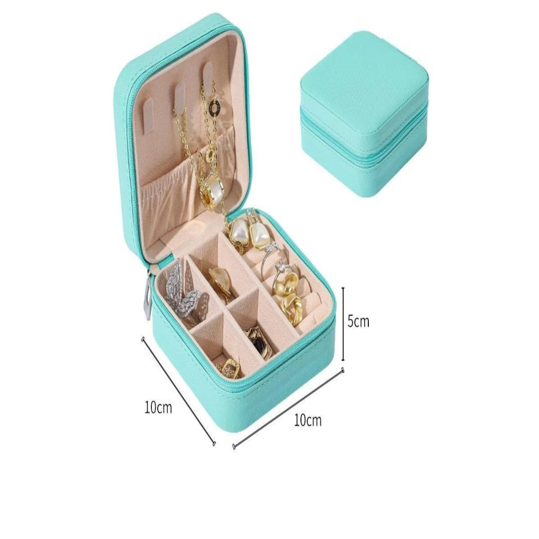 Leather Travel Jewelry Organizer Box