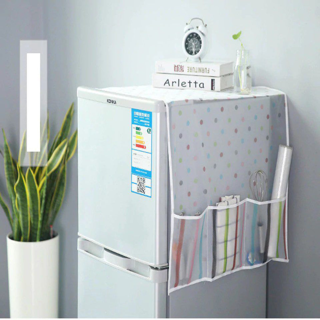 Fridge cover for dust, oil protection and organization
