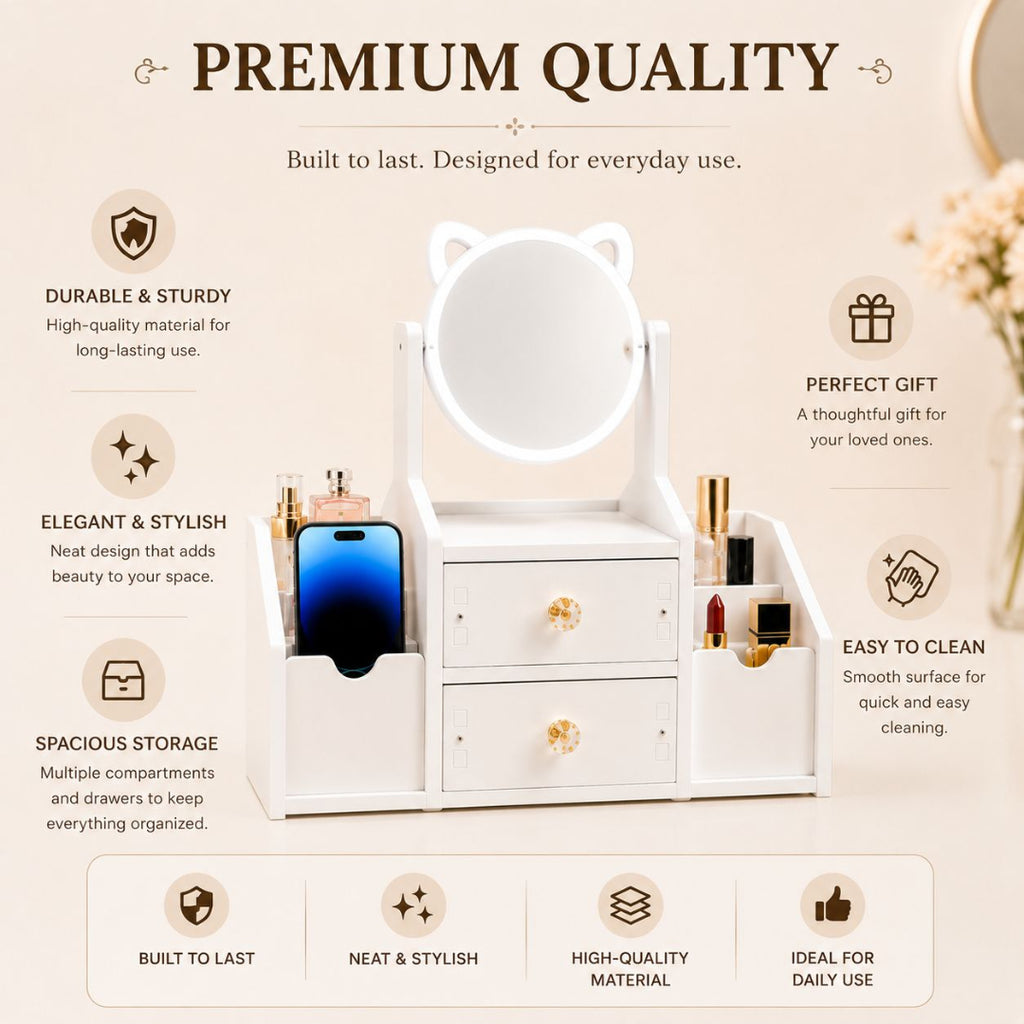 Vanity / Dressing Organizer for Make-up and Jewelry Storage