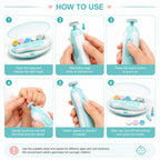 6 in 1 Baby Nail Trimmer Portable Electric Baby Manicure Pedicure Nail Clippers