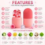Silicone Facial Ice Roller for Skin Soothing, Tightening and Contouring.