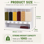 6 In 1 Wall Mounted Rice, Grain, Cereal Dispenser. (10 kg)