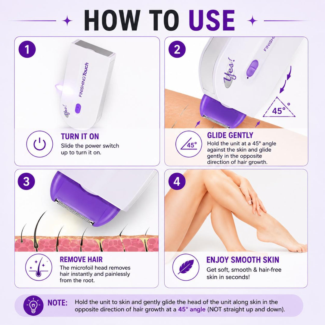 Finishing Touch Electric Rechargeable Mini Hair Remover Device