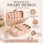 2 Layered Small Leather Jewelry Box - Jewelry Organizer