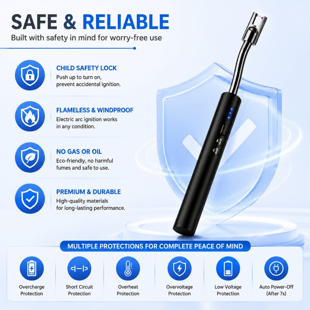 USB Rechargeable Flameless Lighter with 360° Flexible Neck