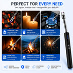 USB Rechargeable Flameless Lighter with 360° Flexible Neck