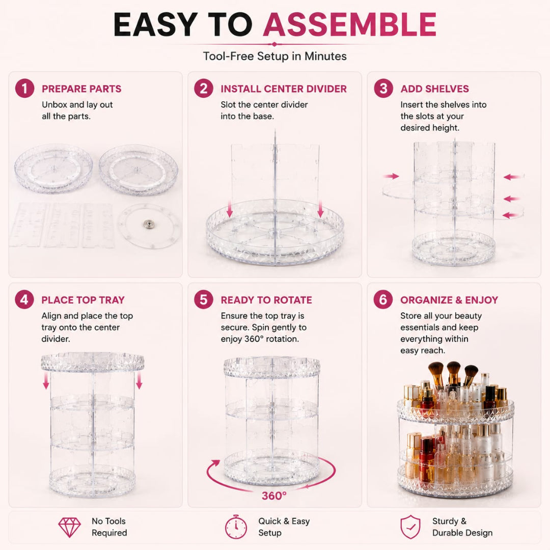 Rotating Makeup Organizer